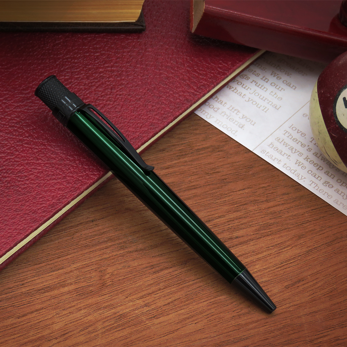 Retro 51 Tornado Stealth Lacquers Rollerball Pen - Emerald Green-Pen Boutique Ltd