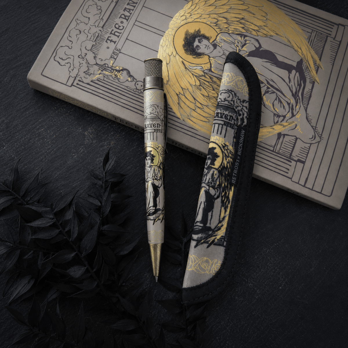 Retro 51 x Rickshaw Bagworks Pen Sleeve - Raven 5 - Pen Boutique Ltd