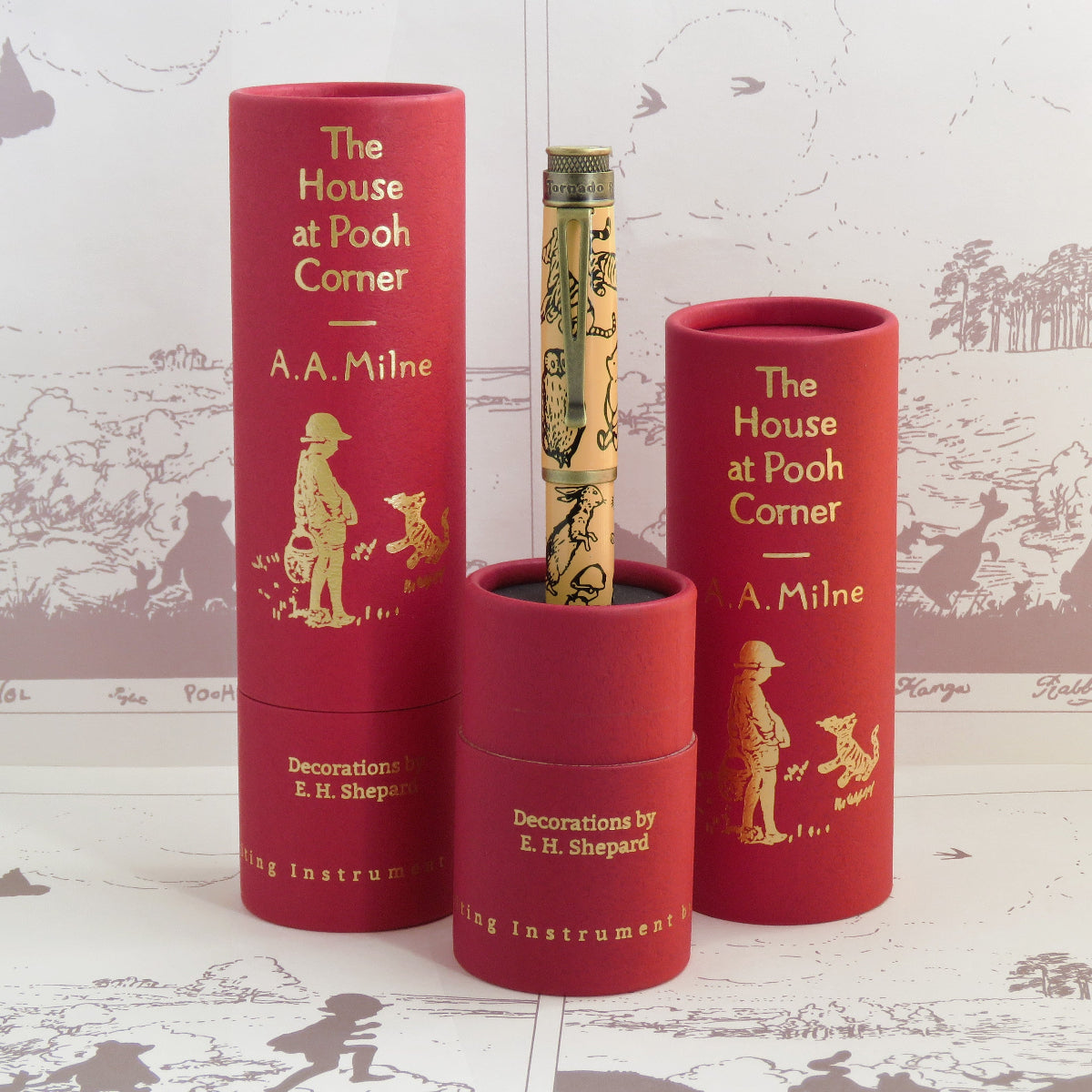 Retro 51 Tornado Fountain Pen - A.A. Milne The House at Pooh Corner Decorations (E.H. Shepard)-Pen Boutique Ltd