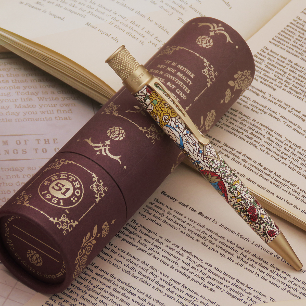 Retro 51 Tornado Rollerball Pen - Beauty and The Beast (Literary Collection)-Pen Boutique Ltd