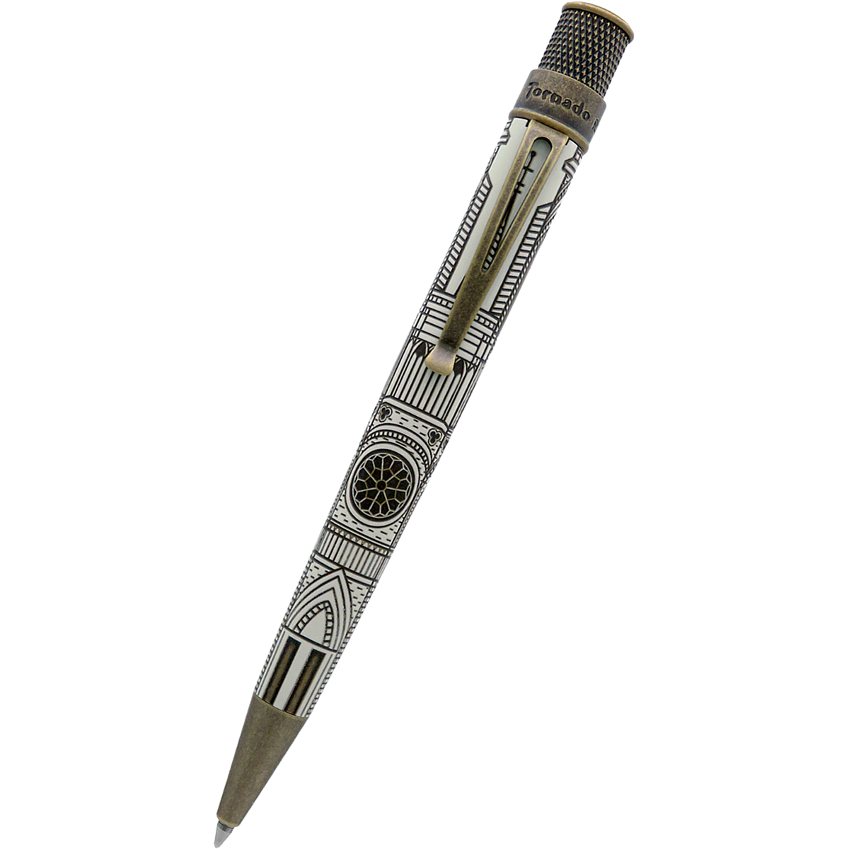 Retro 51 Tornado Rollerball Pen - Vintage Metalsmith Cathedral-Pen Boutique Ltd