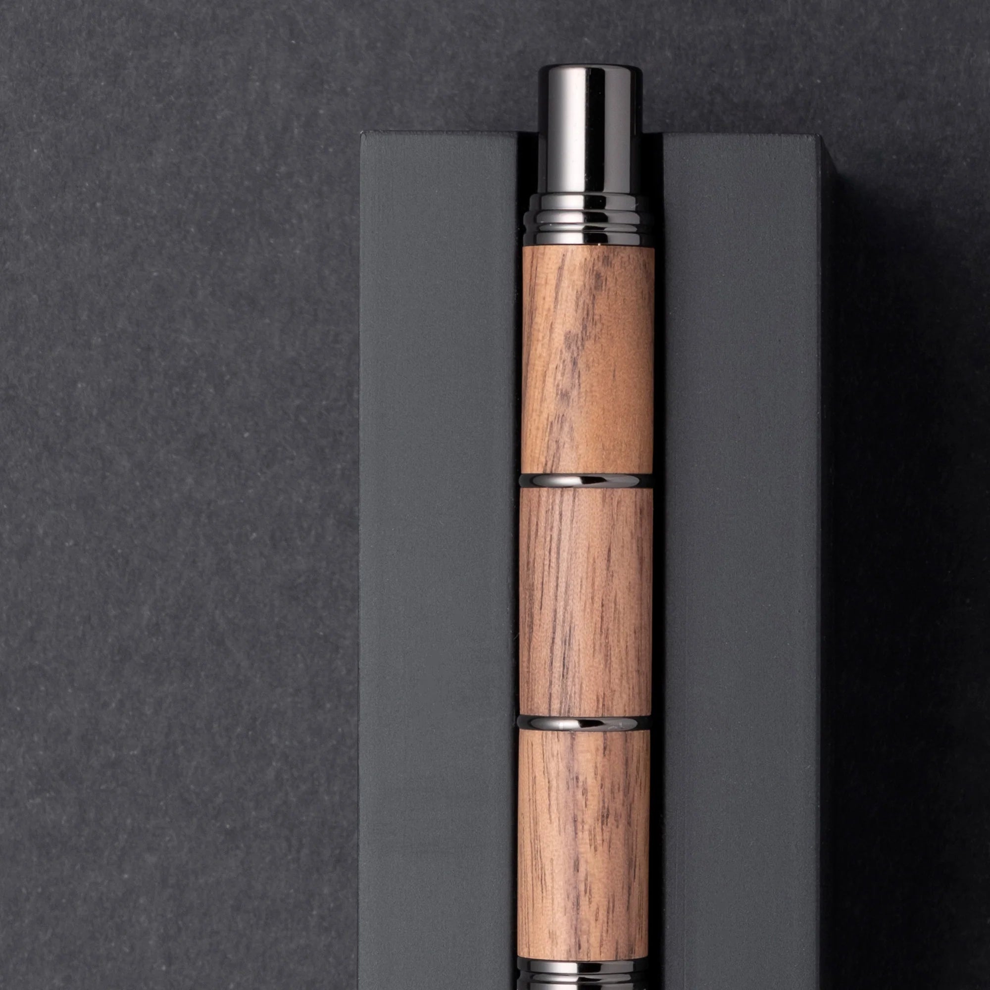 Tom Hessin Revolution Rustic Mechanical Pencil – Walnut & Gunmetal - Pen Boutique Ltd