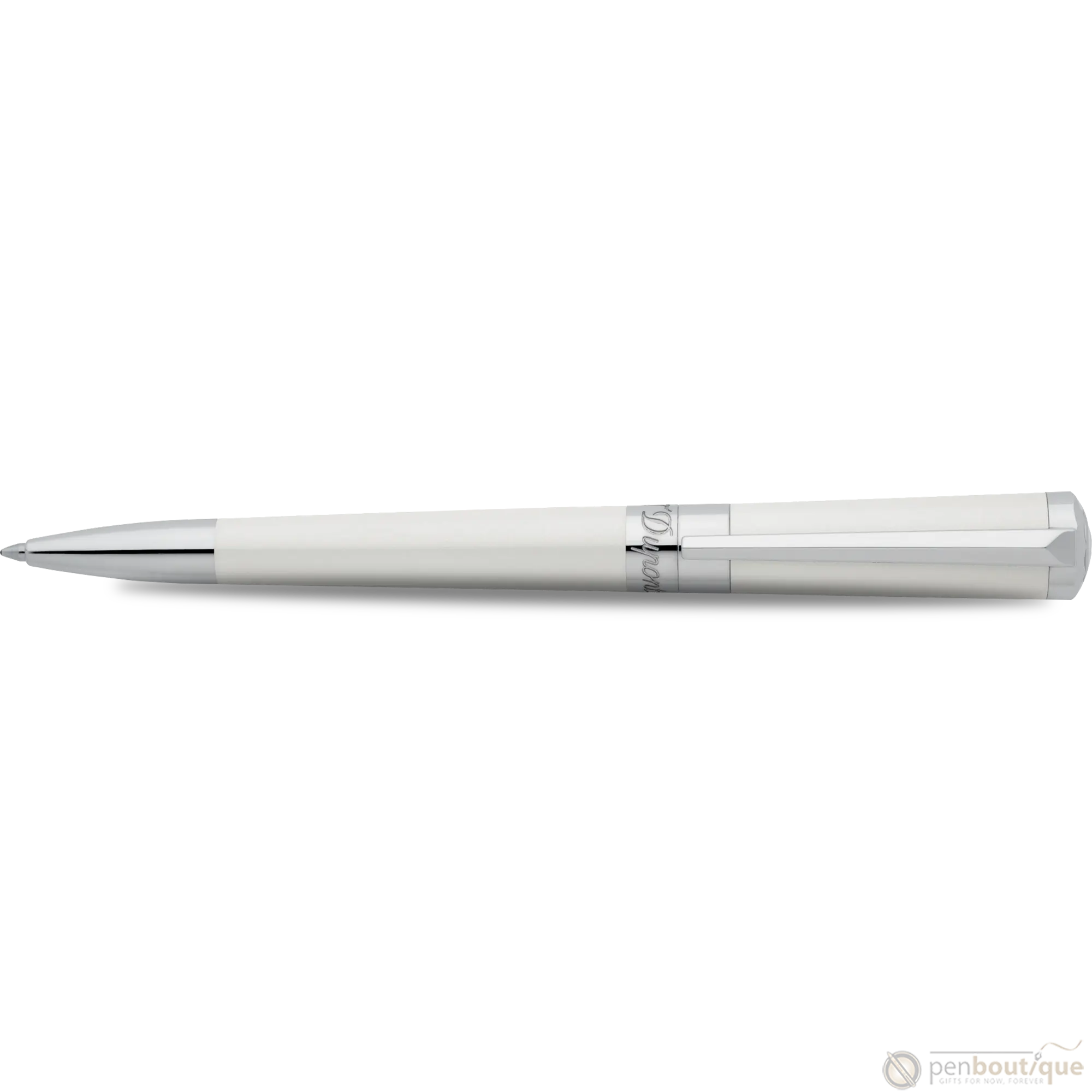 S T Dupont Liberte Pearly White Ballpoint Pen-Pen Boutique Ltd