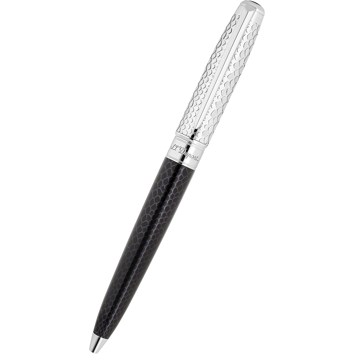 S T Dupont Line D Ballpoint Pen - Wild Eternity - Black (Large)-Pen Boutique Ltd