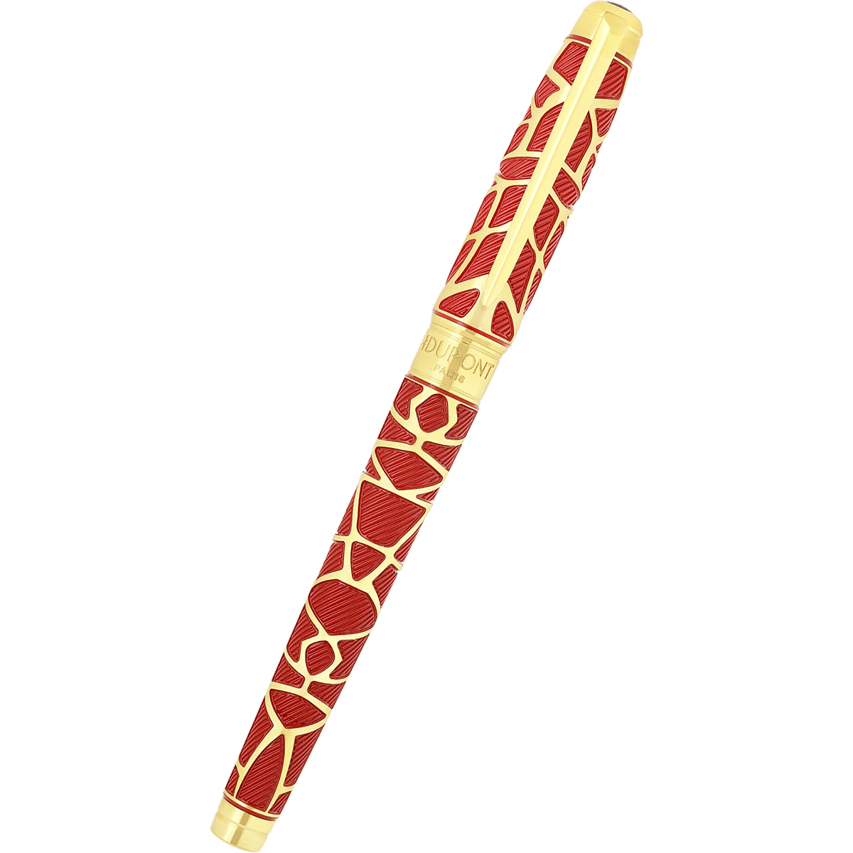 S T Dupont Line D Eternity Rollerball Pen - Limited Edition - Orlinski Red - Yellow Gold Trim (Large) - Pen Boutique Ltd
