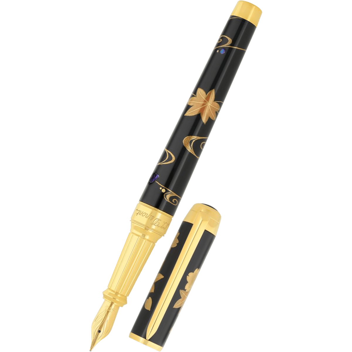 S T Dupont Line D Eternity XL Fountain Pen - Maki-E Ryusui Shunju - Pen Boutique Ltd