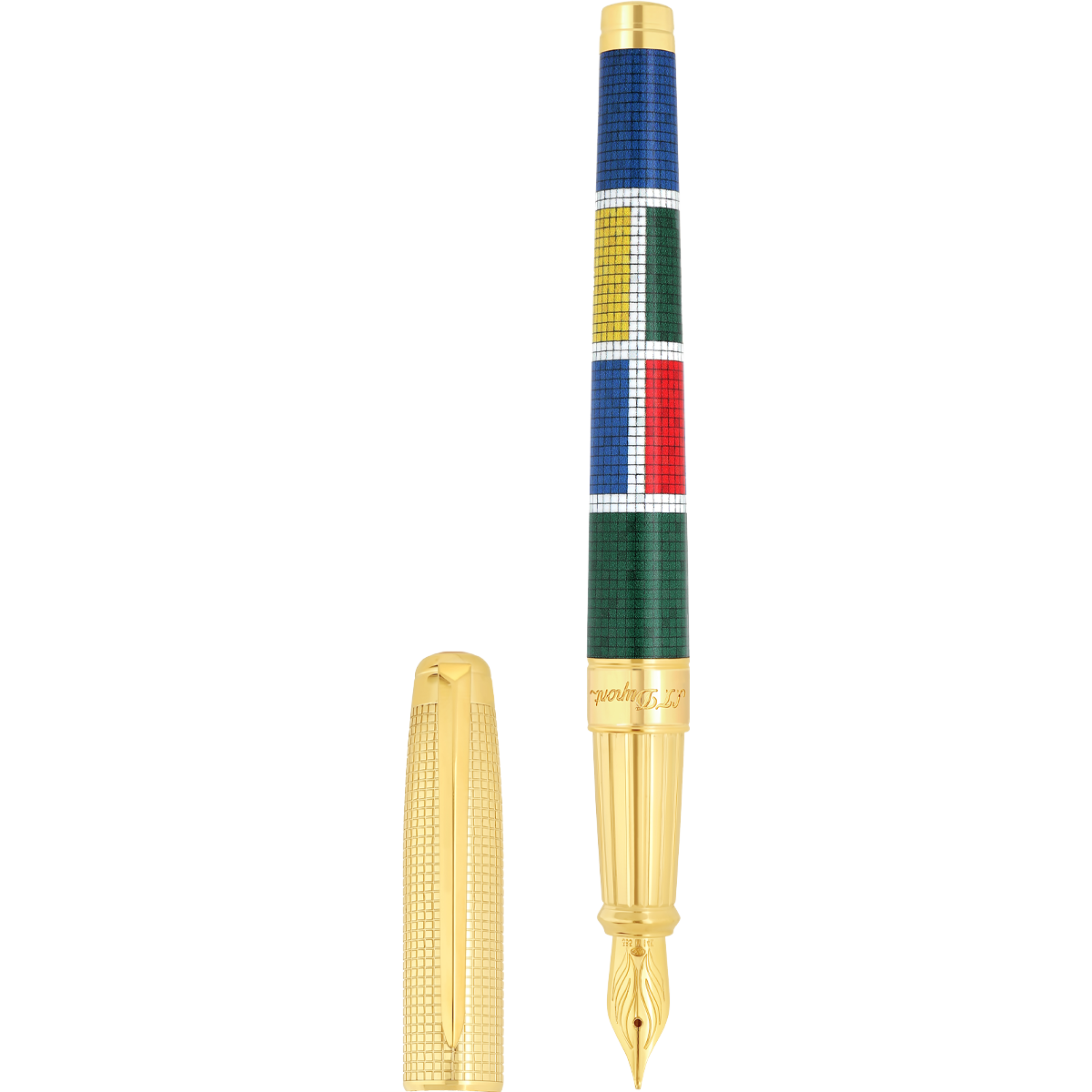S T Dupont Line D Fountain Pen - Eternity Casablanca Multicolor (Large)-Pen Boutique Ltd