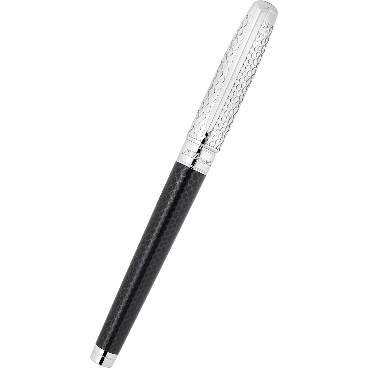 S T Dupont Line D Fountain Pen - Wild Eternity - Black Snake Skin (Large) - Pen Boutique Ltd