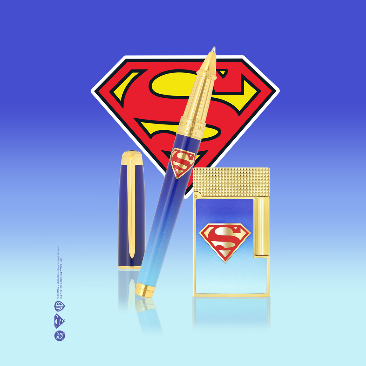 S T Dupont Line D Rollerball Pen - Eternity Superman (Large)-Pen Boutique Ltd