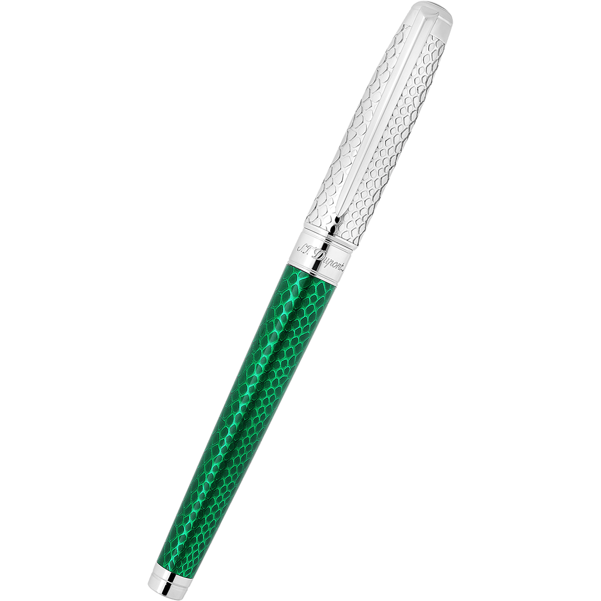 S T Dupont Line D Rollerball Pen - Wild Eternity - Green Snake Skin (Large) - Pen Boutique Ltd