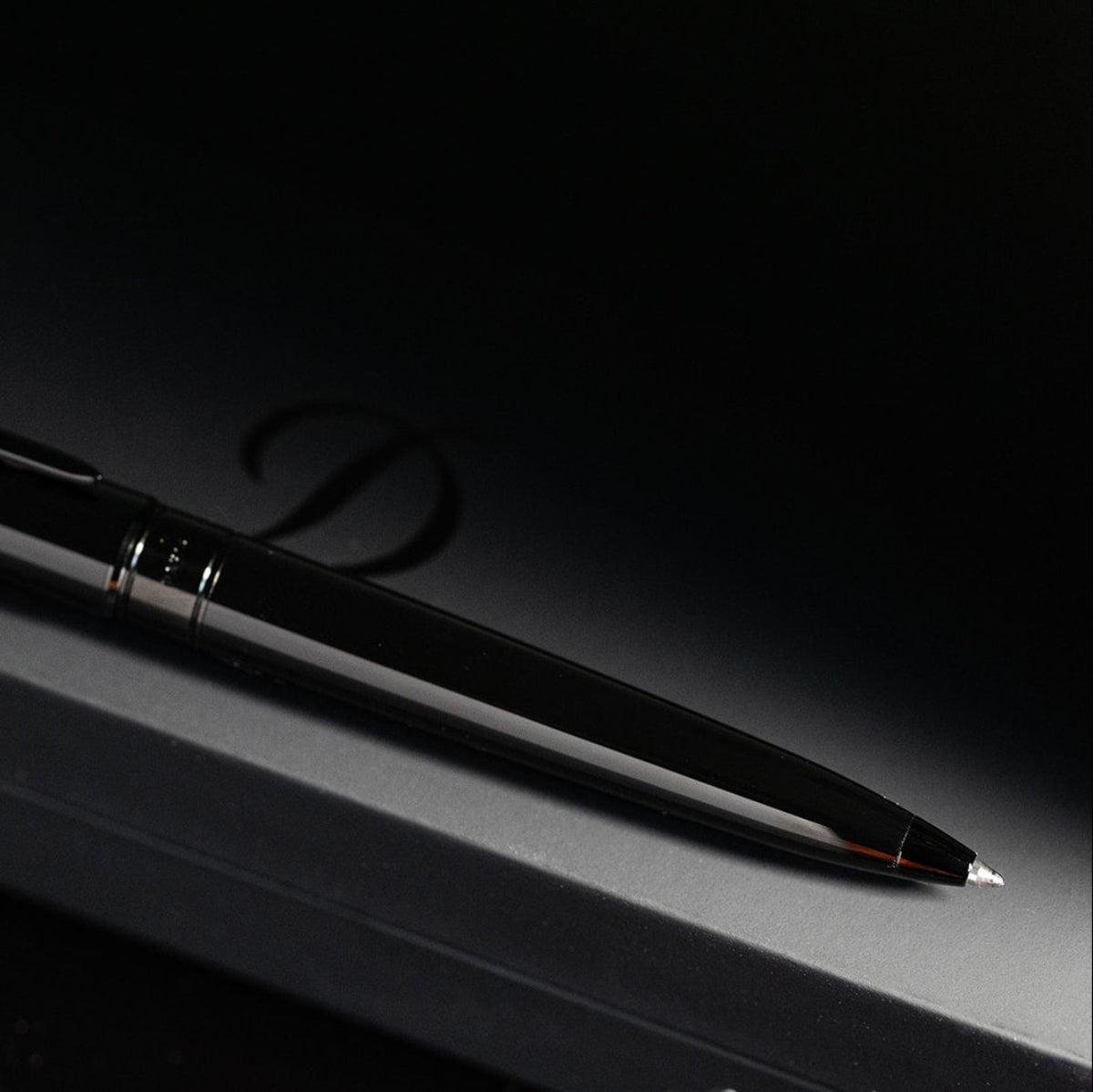S T Dupont Line D Ballpoint Pen - Eternity Silky Black (Large)-Pen Boutique Ltd