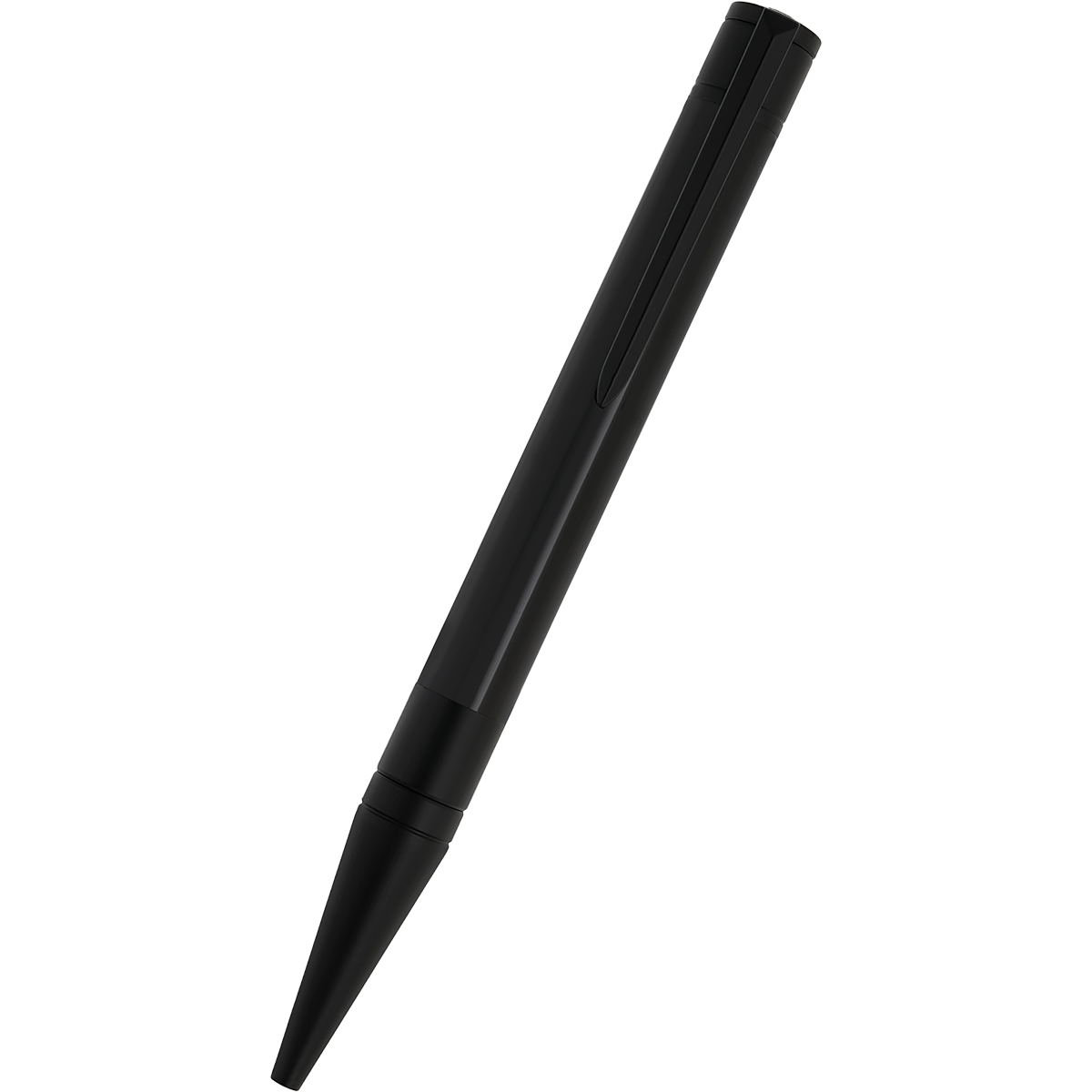 S T Dupont D-Initial Ballpoint Pen - Black - Matte Black Trim-Pen Boutique Ltd