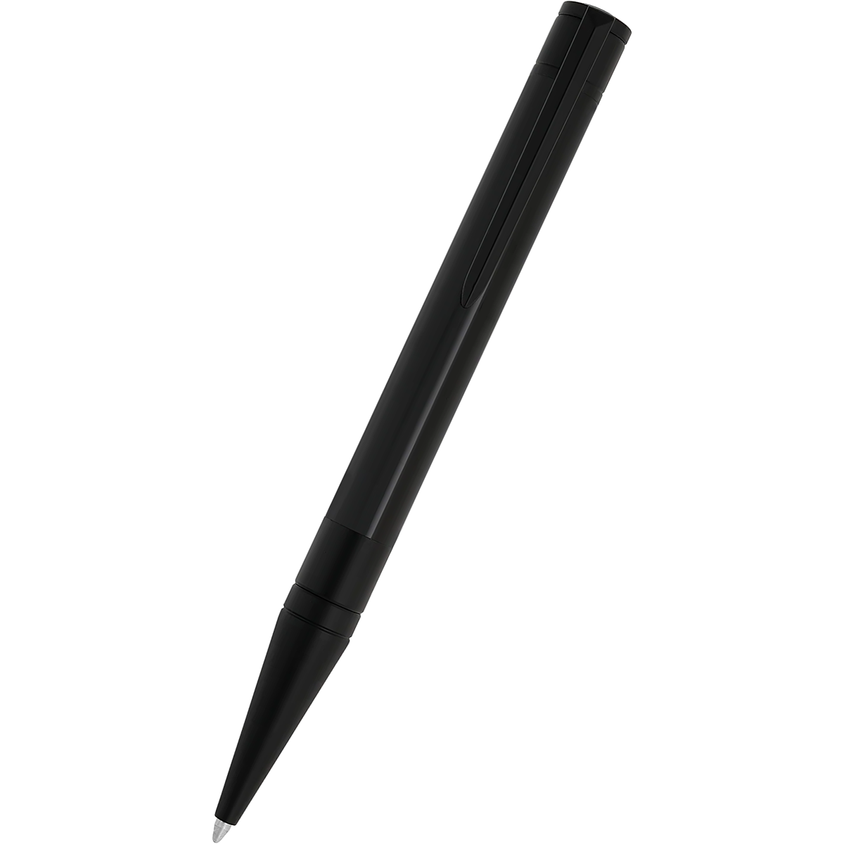S T Dupont D-Initial Ballpoint Pen - Black - Matte Black Trim-Pen Boutique Ltd