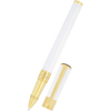 S T Dupont D-Initial Rollerball Pen - White - Gold Trim-Pen Boutique Ltd