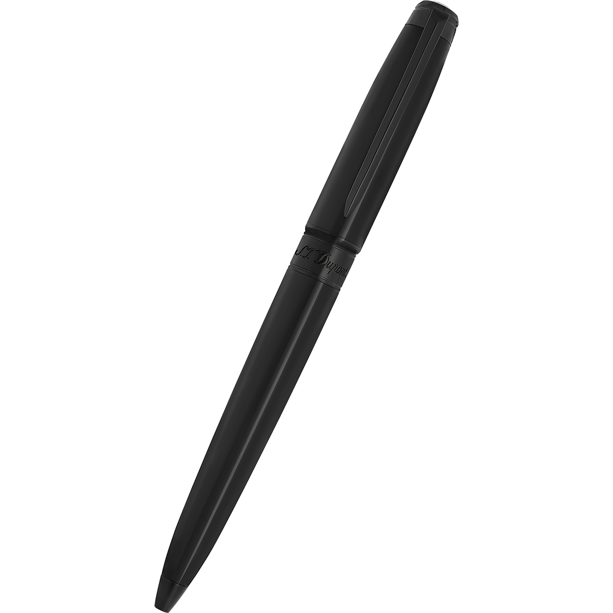 S T Dupont Line D Ballpoint Pen - Eternity Silky Black (Large)-Pen Boutique Ltd