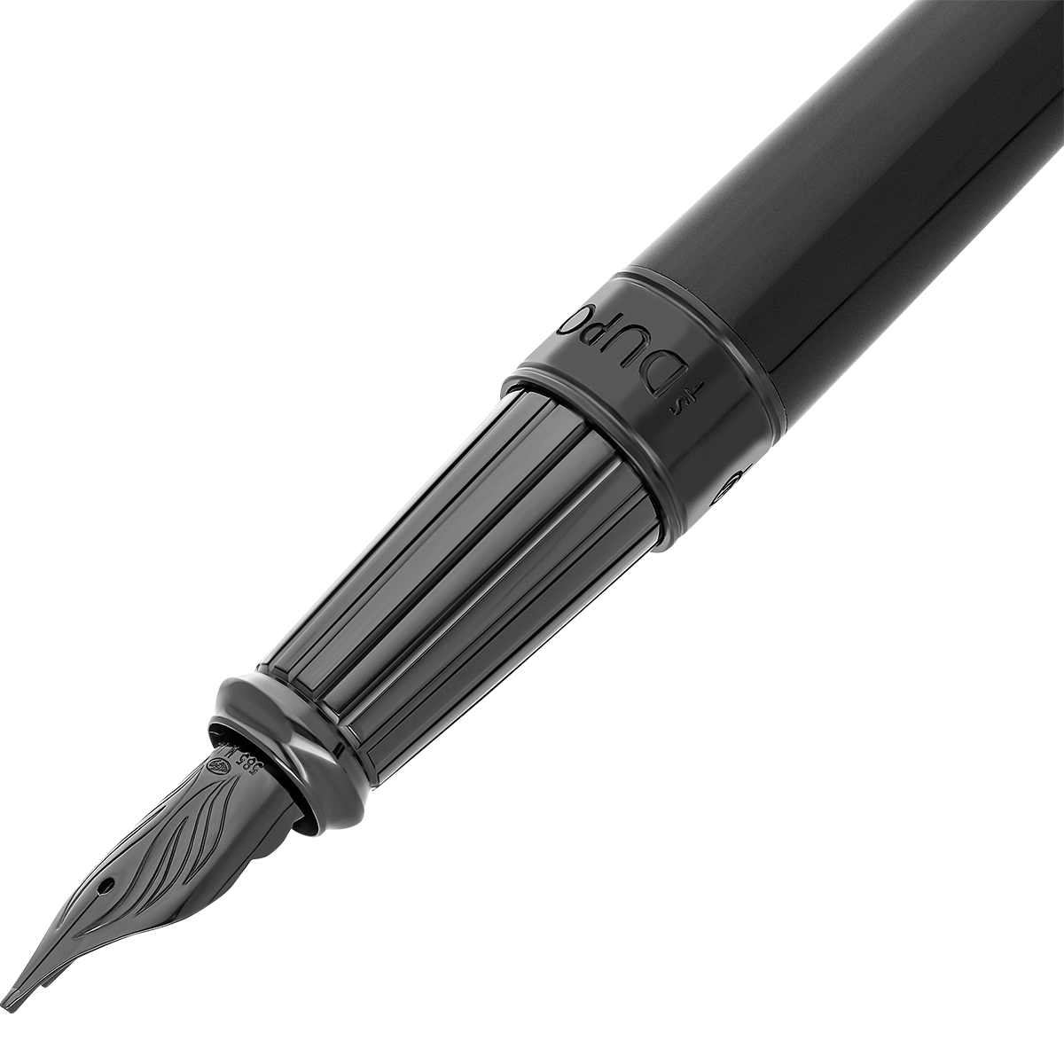 S T Dupont Line D Fountain Pen - Eternity - Silky Black (Large)-Pen Boutique Ltd