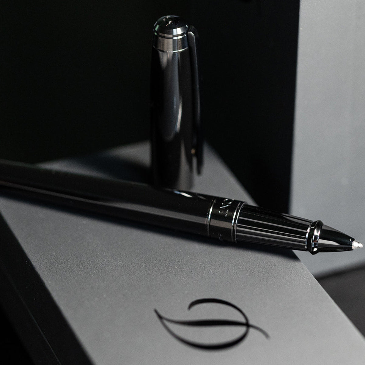 S T Dupont Line D Rollerball Pen - Eternity - Silky Black (Large)-Pen Boutique Ltd