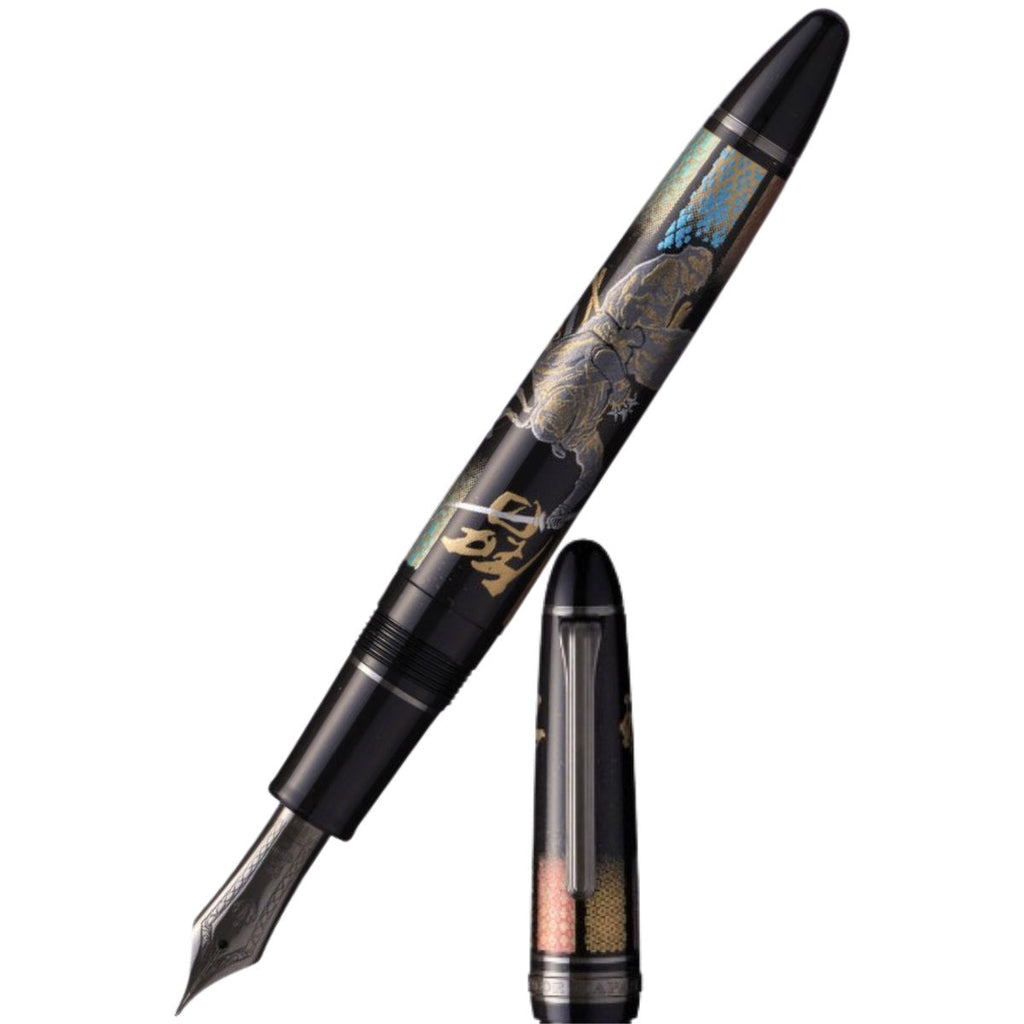 Sailor 1911L Maki-e Ninja Fountain Pen Gojoh Black Iron Trim 21K