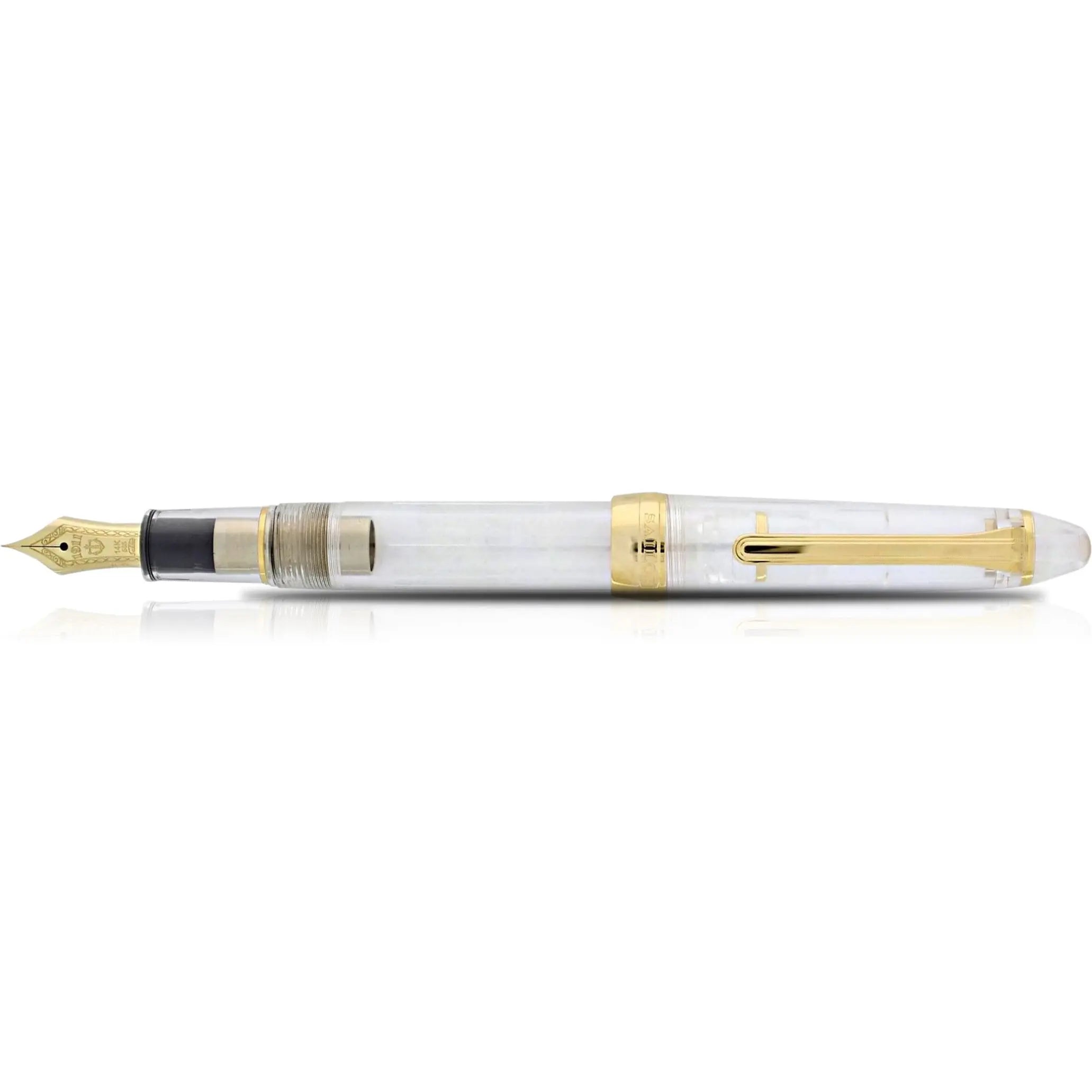 Sailor 1911S Fountain pen - Transparent Demo - Gold Trim - 14k Nib-Pen Boutique Ltd