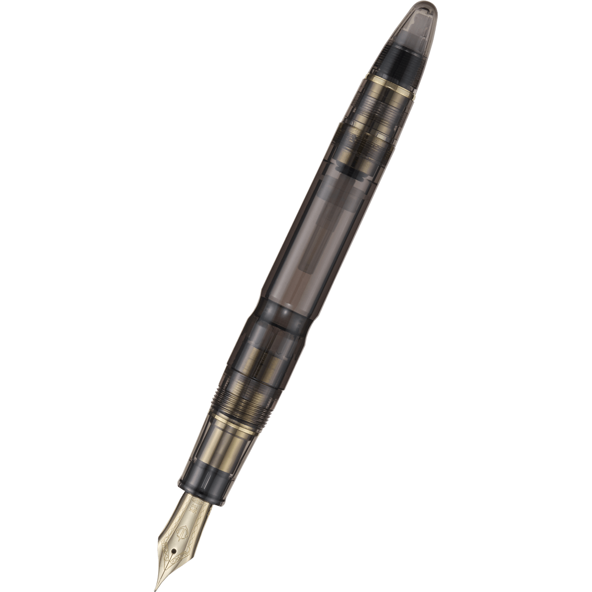 Sailor 1911L Fountain Pen - Realo Smoke Black - IP Gold Trim - 18K Gold Nib - Pen Boutique Ltd
