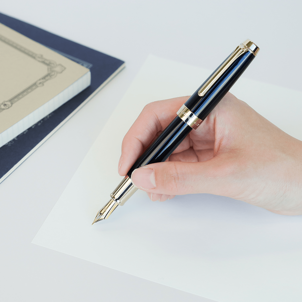 Sailor Professional Gear Anchor Fountain Pen - Blue Dawn - Gold Trim - Pen Boutique Ltd