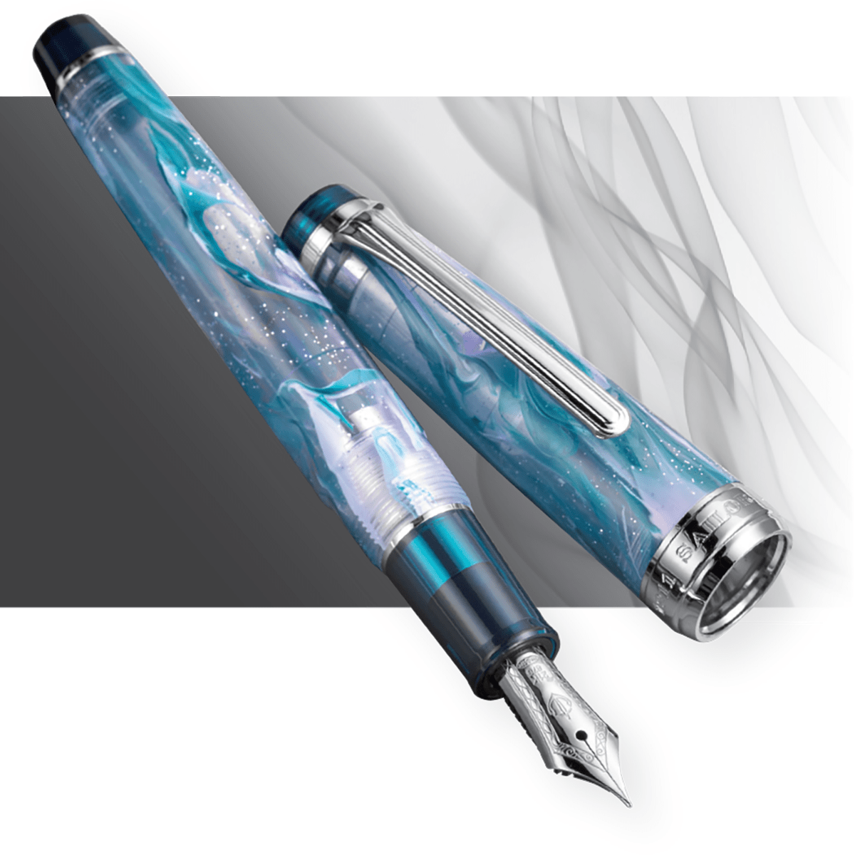 Sailor Professional Gear Fountain Pen - Limited Edition - Veilio 4th Series Blue Purple (Bespoke Dealer Exclusive) - Pen Boutique Ltd