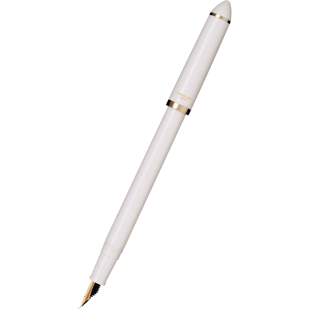 Sailor Compass Calligraphy Pen - Fude De Mannen - Pearl White - 40 degree-Pen Boutique Ltd
