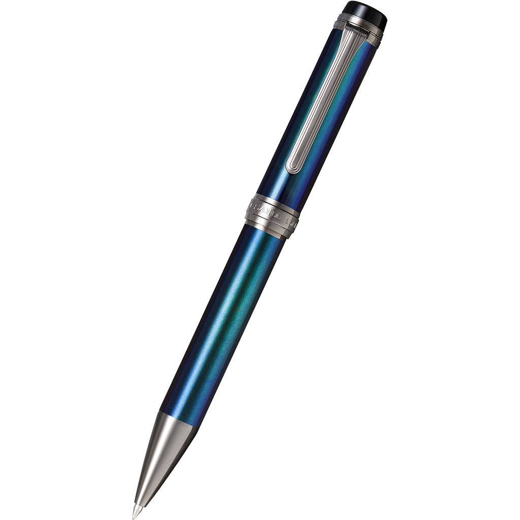 Sailor Cylint Ballpoint Pen - Blue Lagoon - Black Ion Trim-Pen Boutique Ltd