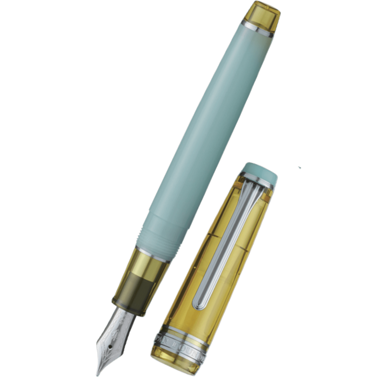 Sailor Professional Gear Slim Manyo 3 Fountain Pen Set - Bamboo Shoot - Rhodium Trim - 14K Gold Nib (Limited Edition) - Pen Boutique Ltd