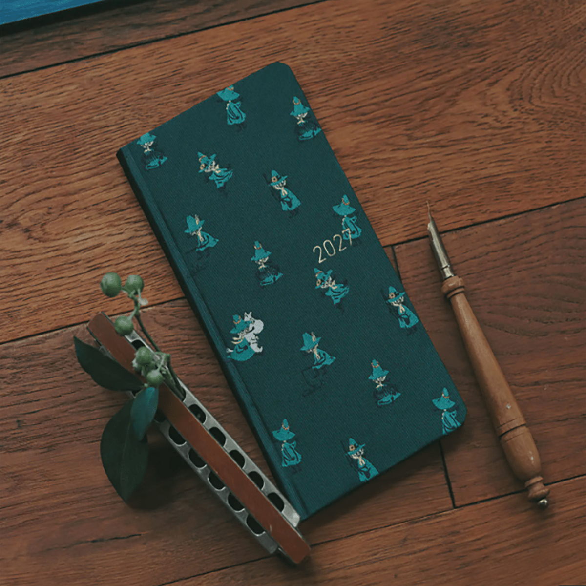Hobonichi 2027 Light Hardcover Book - Moomin: A Day in the Life of Snufkin - Tall & Slim (Weeks - January Start) - Pen Boutique Ltd
