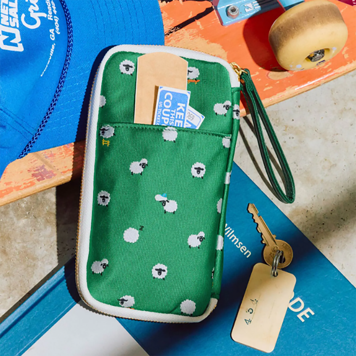 Hobonichi Small Drawer Pouch - Bow & Tie: Sheep Sheep Sheep - Pen Boutique Ltd