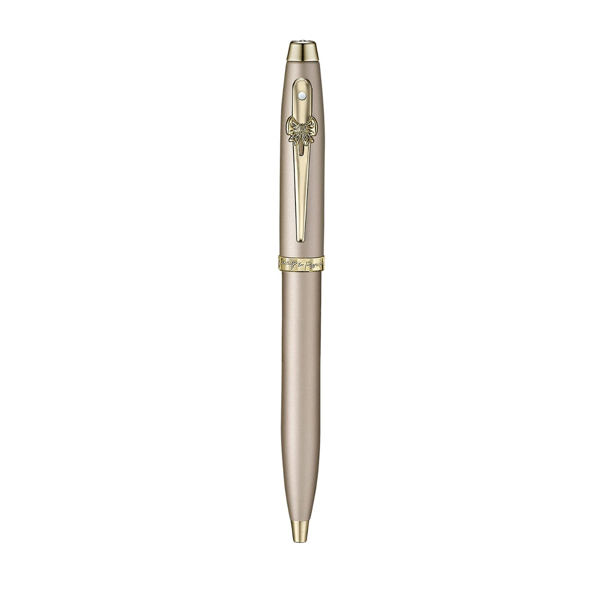 Sheaffer 100 x Emily in Paris Ballpoint Pen - Champagne Gold + Hardbound Small Notebook (Gift Set)-Pen Boutique Ltd
