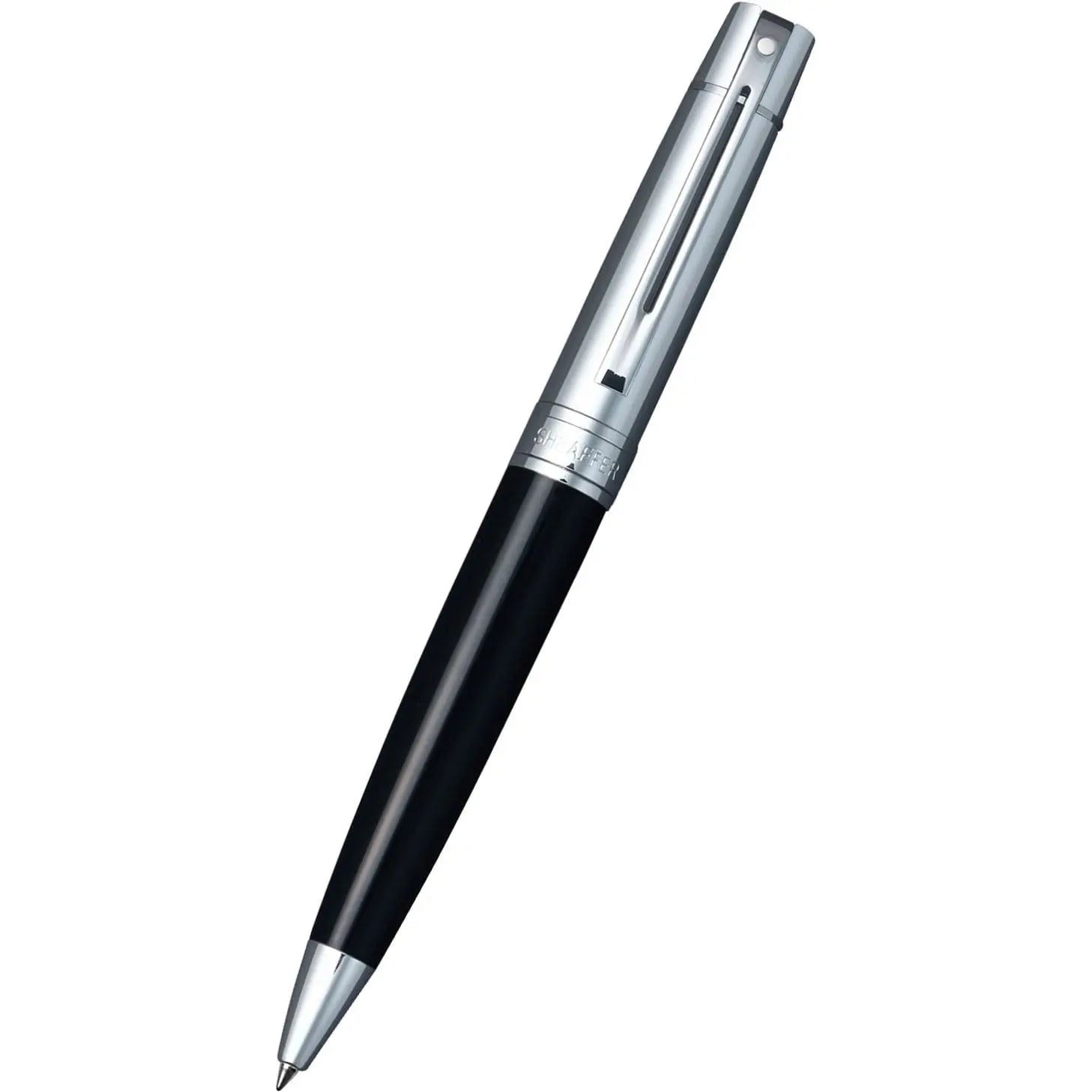 Sheaffer 300 Black Barrel Chrome Cap Ballpoint Pen-Pen Boutique Ltd