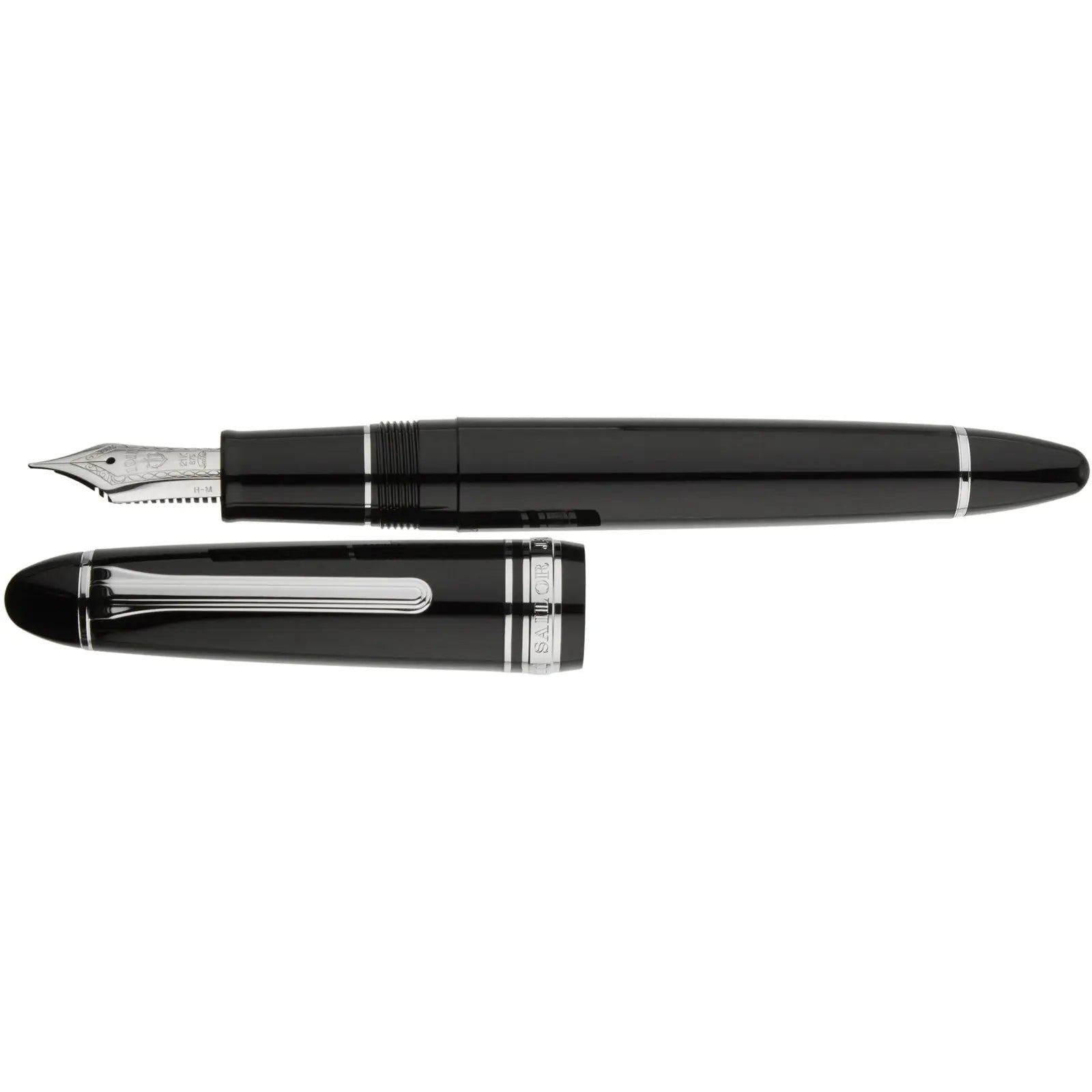 (Outlet) Sailor 1911L Black/Silver Fountain Pen-Pen Boutique Ltd