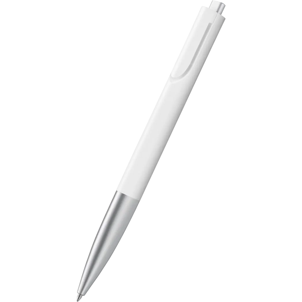 Lamy Noto Ballpoint Pen - White/Silver-Pen Boutique Ltd