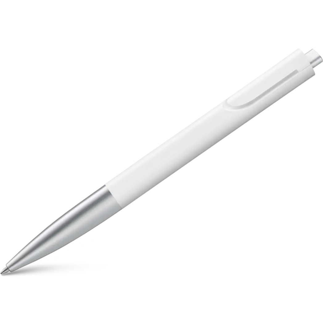 Lamy Noto Ballpoint Pen - White/Silver-Pen Boutique Ltd