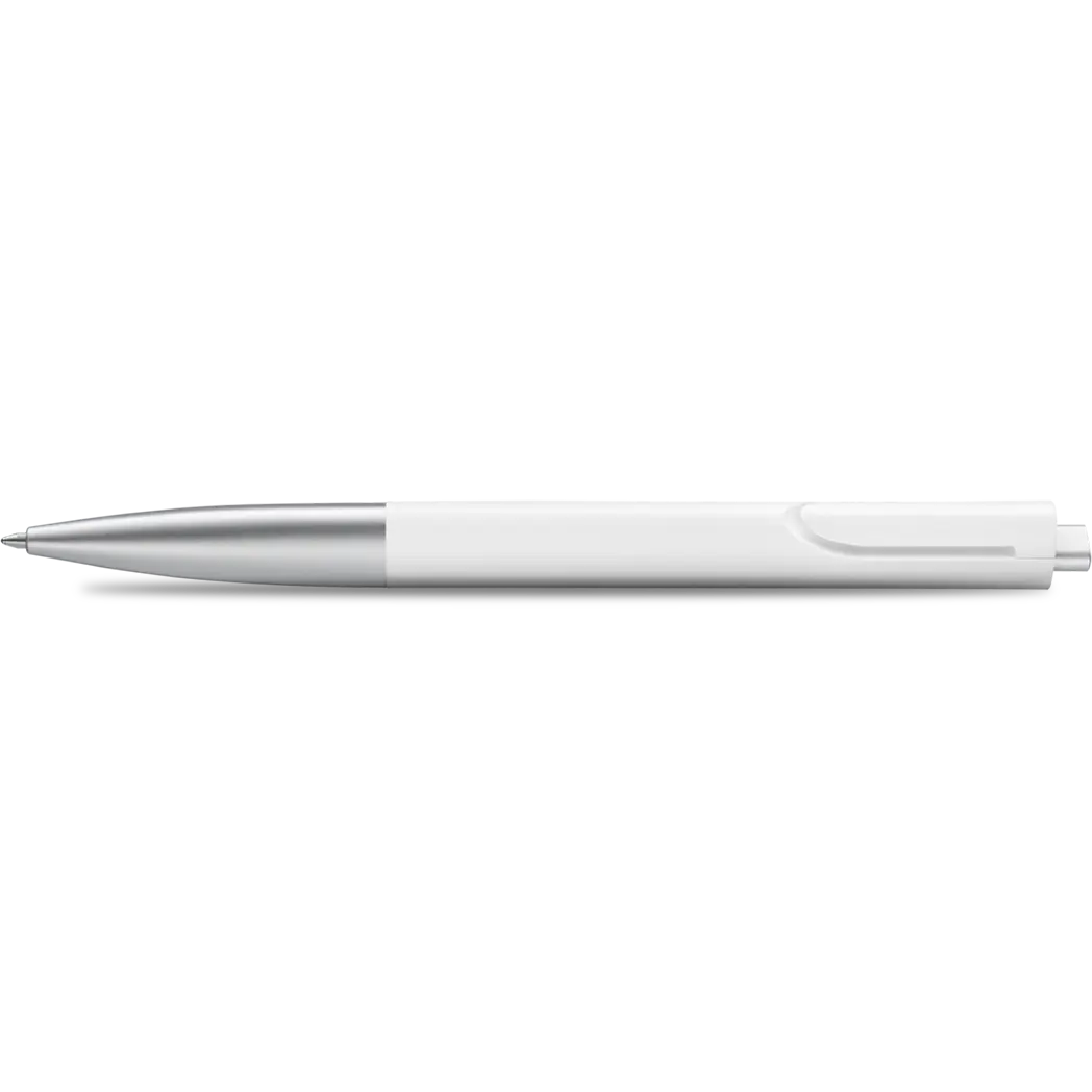 Lamy Noto Ballpoint Pen - White/Silver-Pen Boutique Ltd