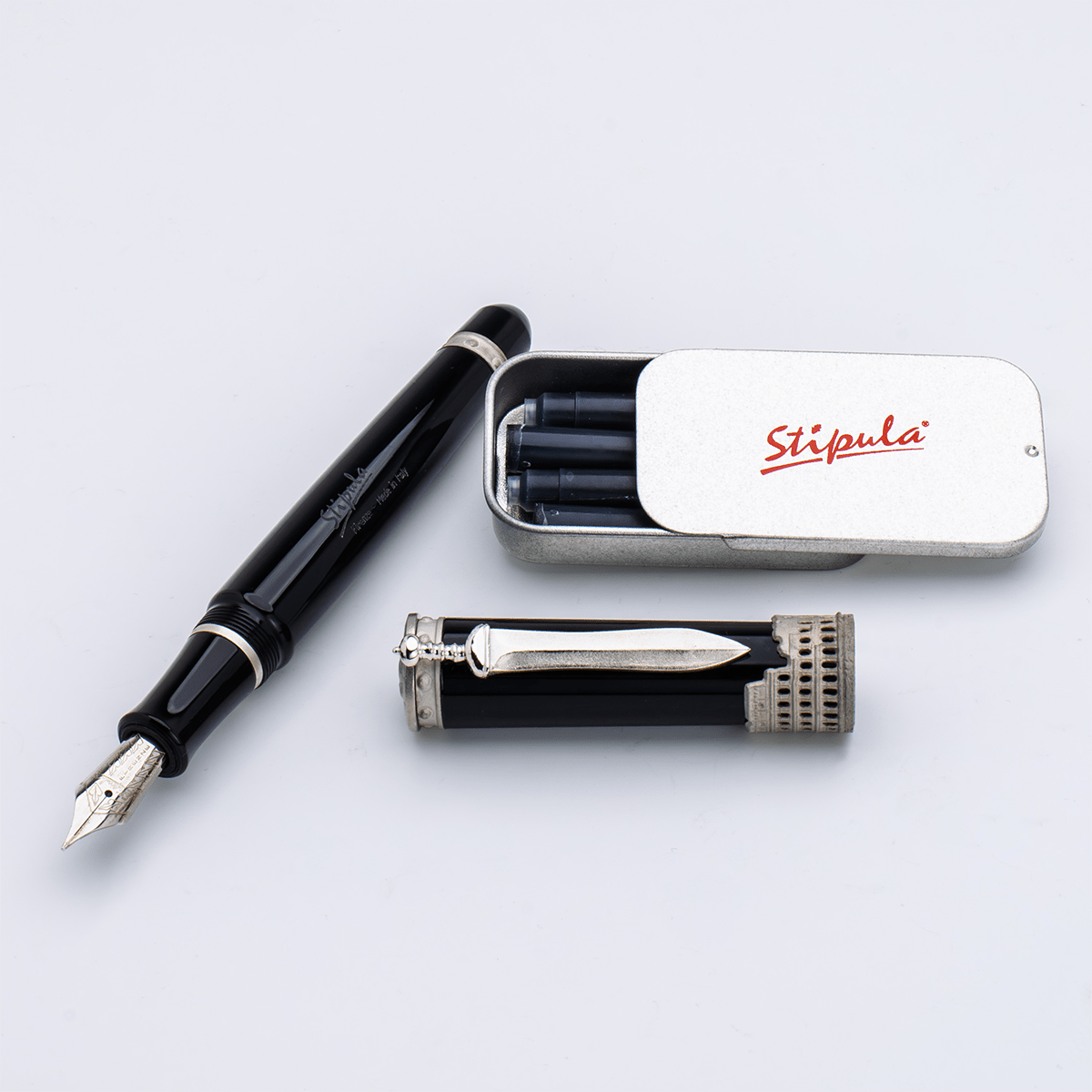 Stipula Gladiator Fountain Pen - Black - Pen Boutique Ltd