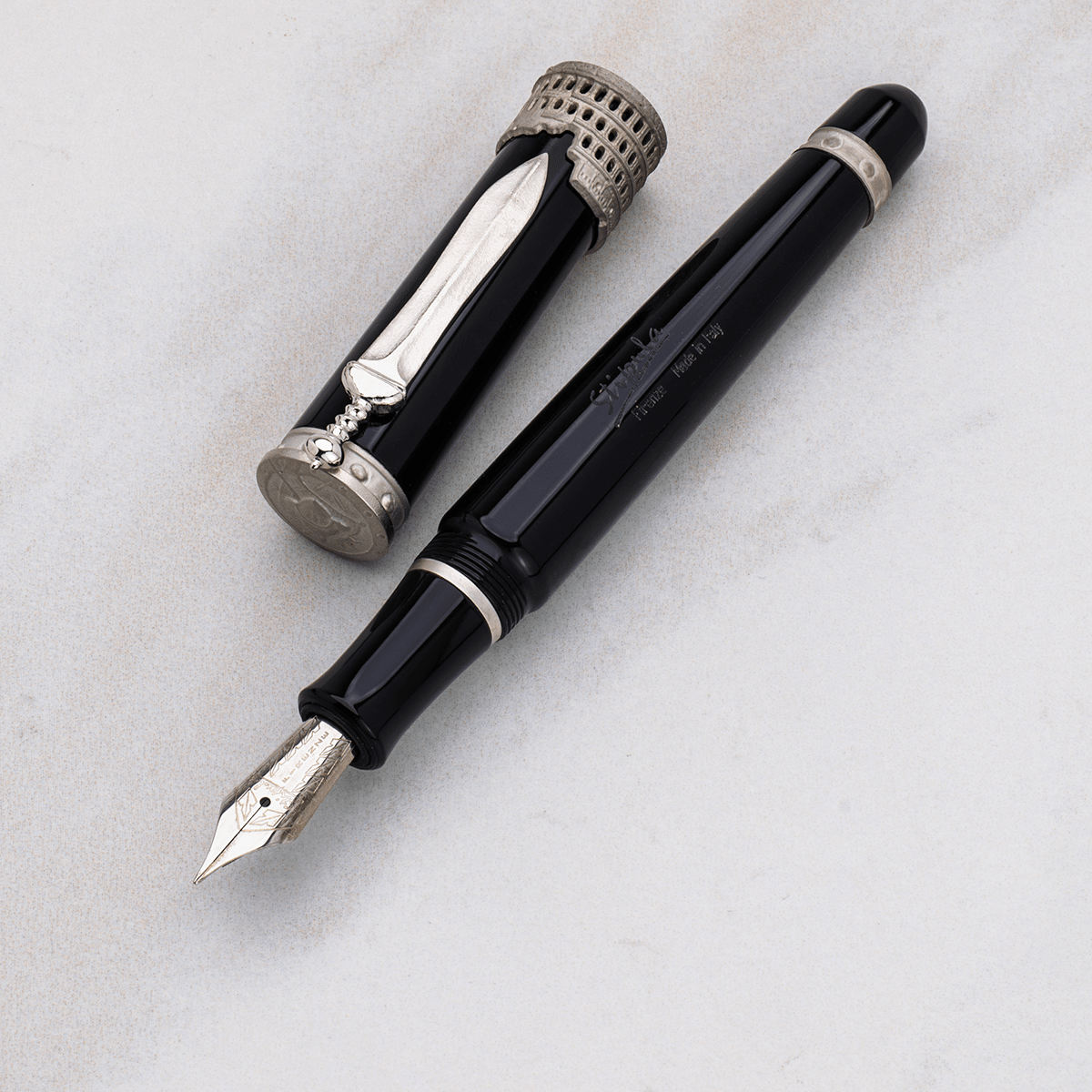 Stipula Gladiator Fountain Pen - Black - Pen Boutique Ltd