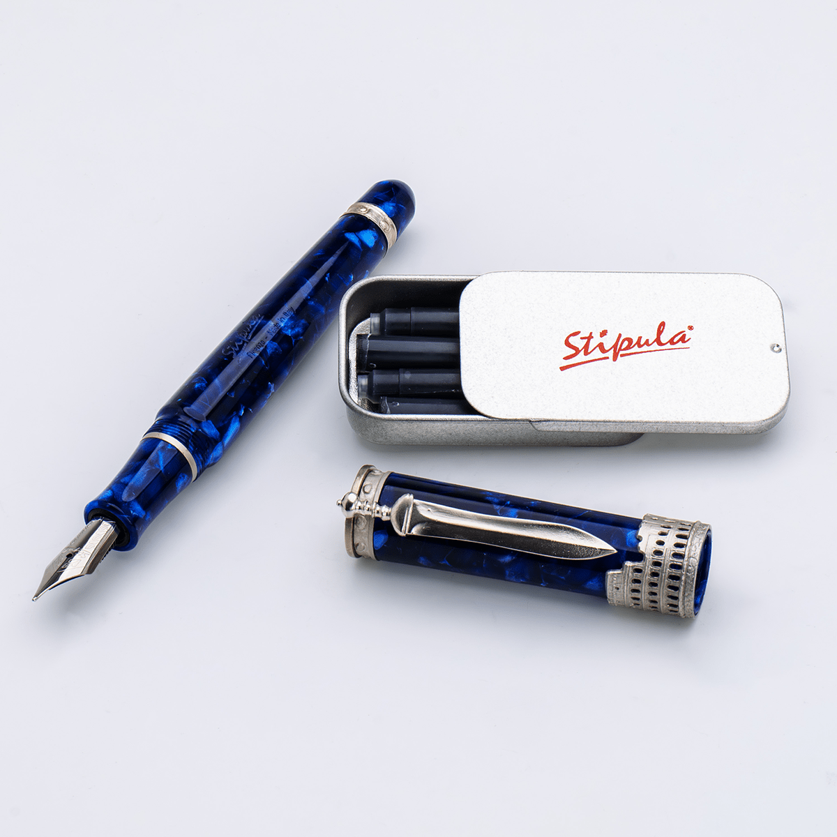 Stipula Gladiator Fountain Pen - Cuma Blue - Pen Boutique Ltd