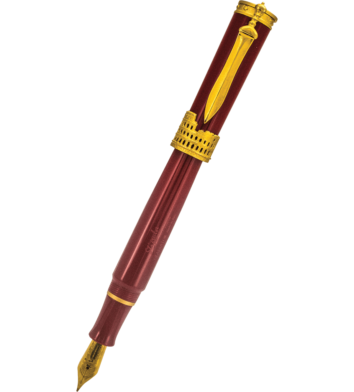 Stipula Gladiator Fountain Pen - Red - Pen Boutique Ltd
