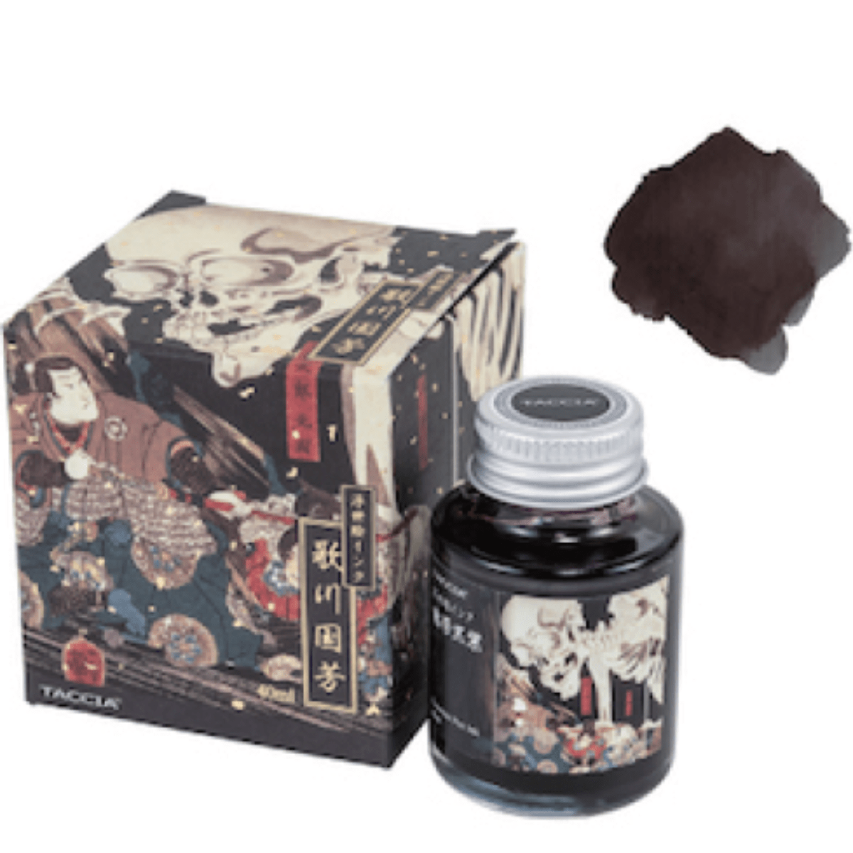 Taccia Ukiyo - e Ink Bottle - Kuniyoshi - Kuromurasaki - 40 ml (Ver. 3) - Pen Boutique Ltd