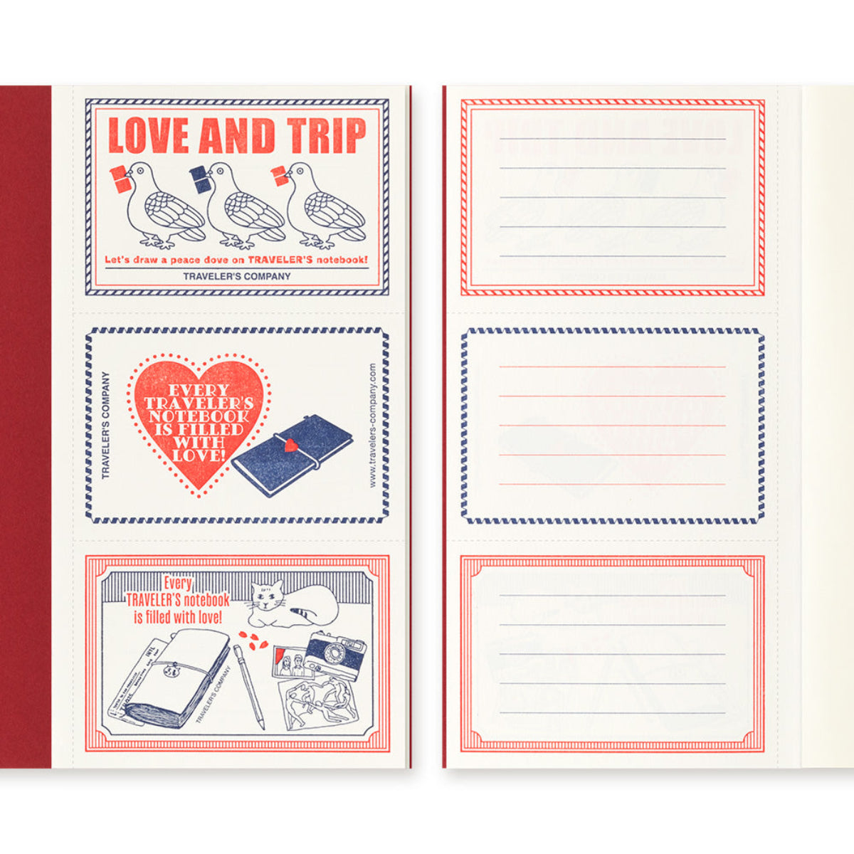 Traveler's Notebook - Love and Trip (Regular Size)-Pen Boutique Ltd