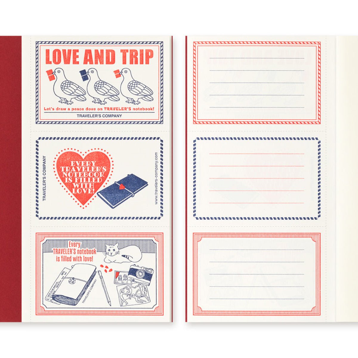 Traveler's Notebook - Love and Trip (Regular Size) 2025 Edition - Pen Boutique Ltd