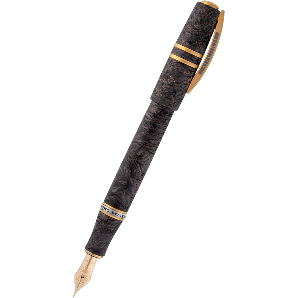 Pluma estilográfica Visconti Homo Sapiens Carbon Moiré Punta de 18