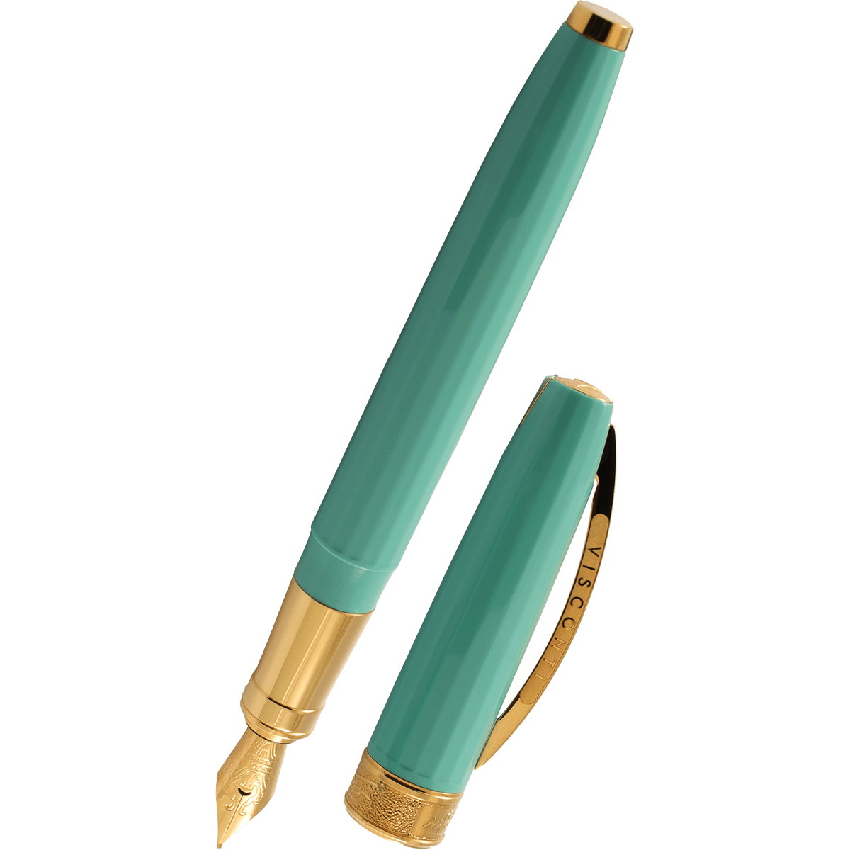 Visconti Michelangelo Fountain Pen - Aqua Green (Special Edition) - Pen Boutique Ltd