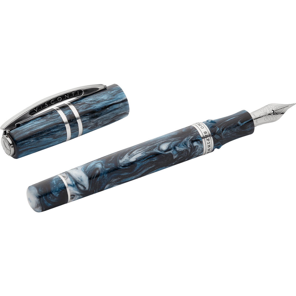Visconti Homo Sapiens Fountain Pen - Dark Sapphire - 18k Nib (Limited Edition) - Pen Boutique Ltd