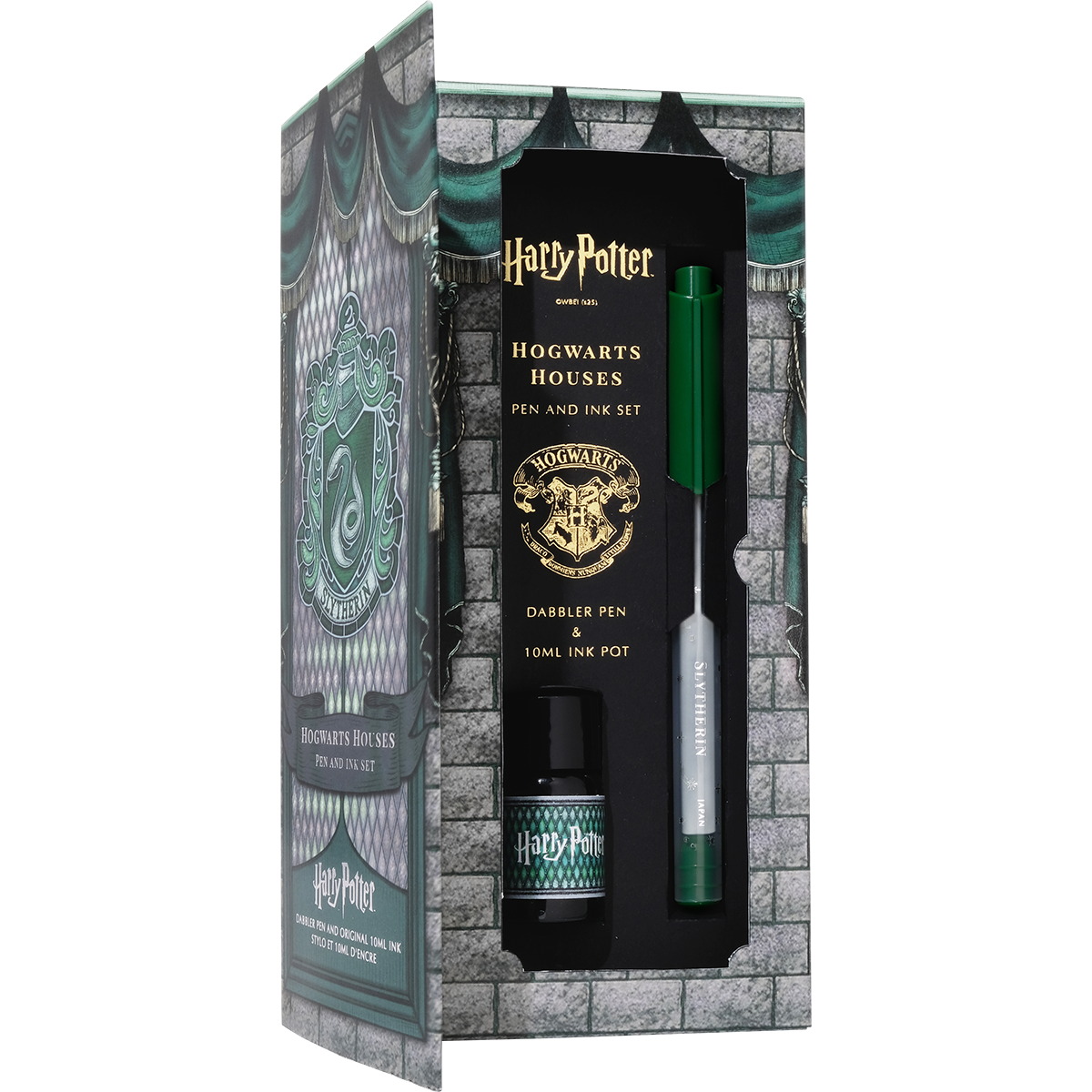 WB x Ferris Wheel Press Dabbler Fountain Pen and Ink Set - Harry Potter Houses of Hogwarts: Slytherin-Pen Boutique Ltd