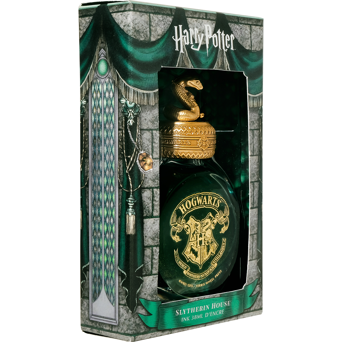 WB x Ferris Wheel Press Ink Bottle - Harry Potter Slytherin House - 2539 - 38ml-Pen Boutique Ltd