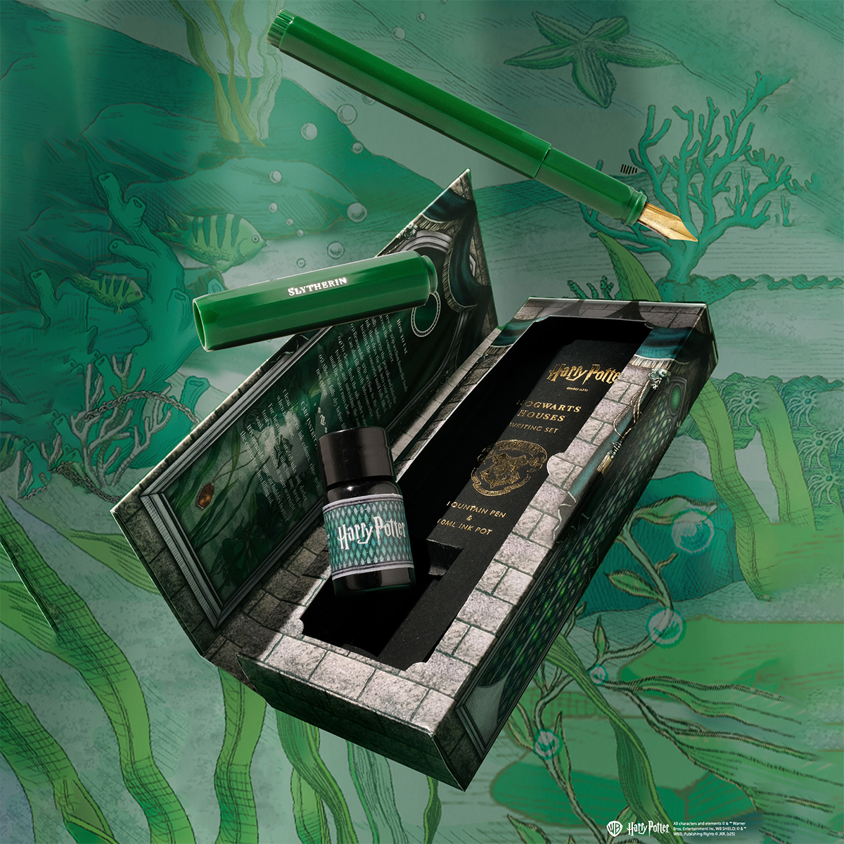 WB x Ferris Wheel Press Carousel Writing Set - Harry Potter Houses of Hogwarts: Slytherin - 2539-Pen Boutique Ltd